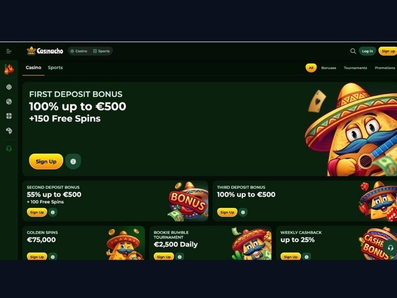Casinacho Casino (Nacho Casino) registration: opening an account, bonus strategy and KYC for Canadian players
